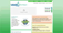 Desktop Screenshot of lakesidemontessori.com
