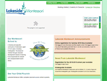 Tablet Screenshot of lakesidemontessori.com